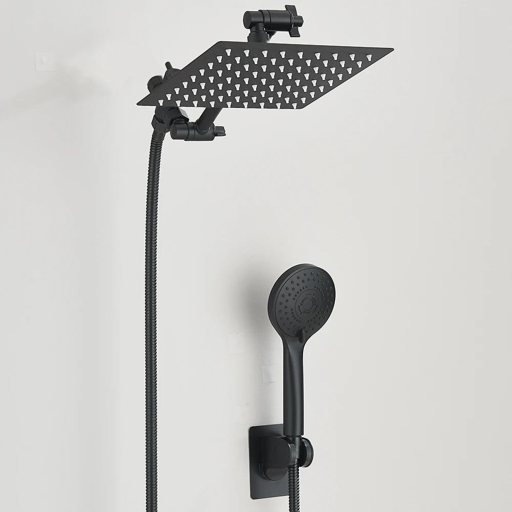 8-12 Inch High Pressure Rainfall Shower Head Combo with Handheld Spray