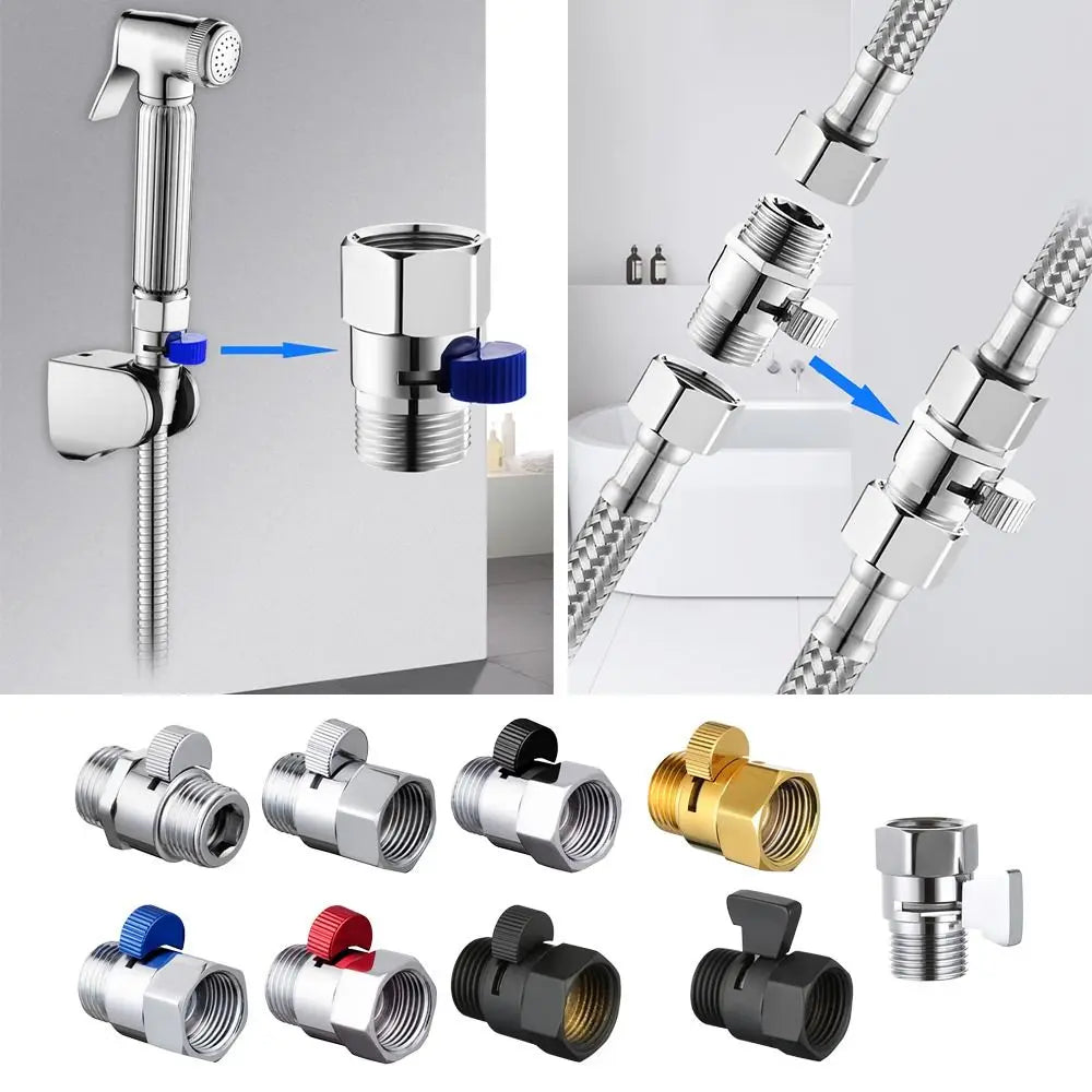 Brass Shower Flow Control Valve Female Male G1/2 Shower Head Shut Off Valve