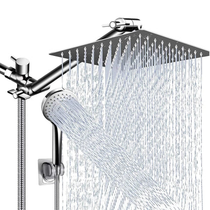 8-12 Inch High Pressure Rainfall Shower Head Combo with Handheld Spray
