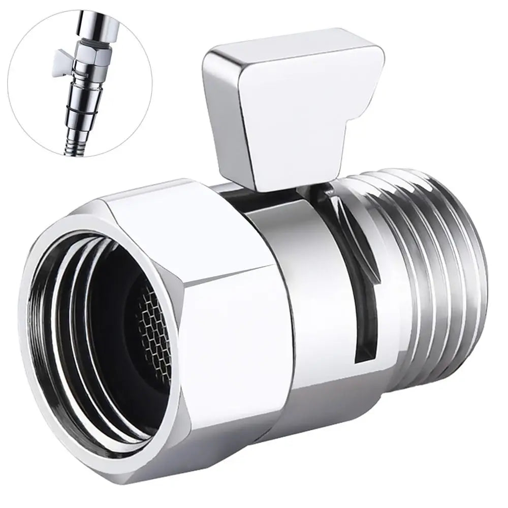 Brass Shower Flow Control Valve Female Male G1/2 Shower Head Shut Off Valve